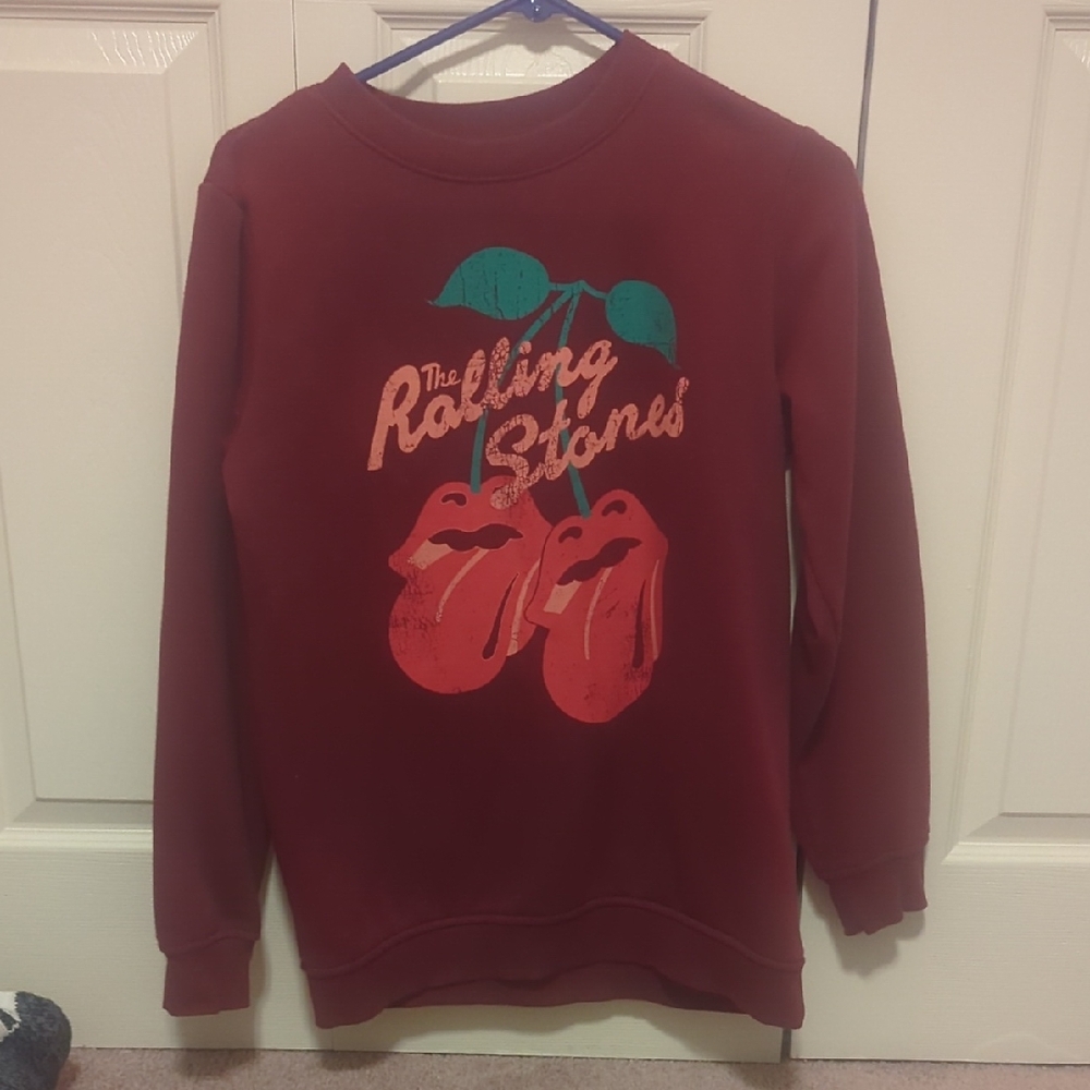 The Rolling Stones Maroon Crewneck